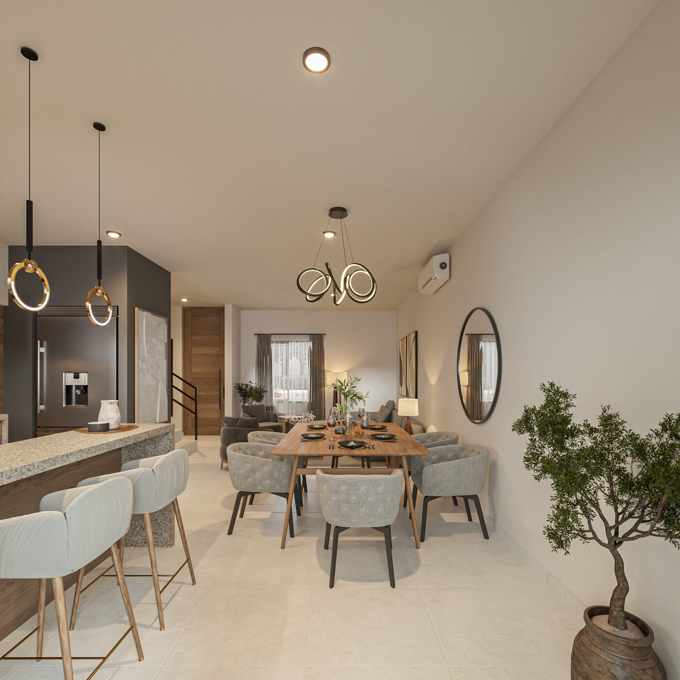 Cocina y comedor